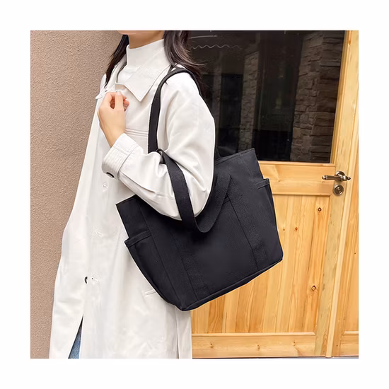 Fashion Color Matching Designer Handbag, Leisure Canvas Shoulder Shopping Tote Bag for Promotional